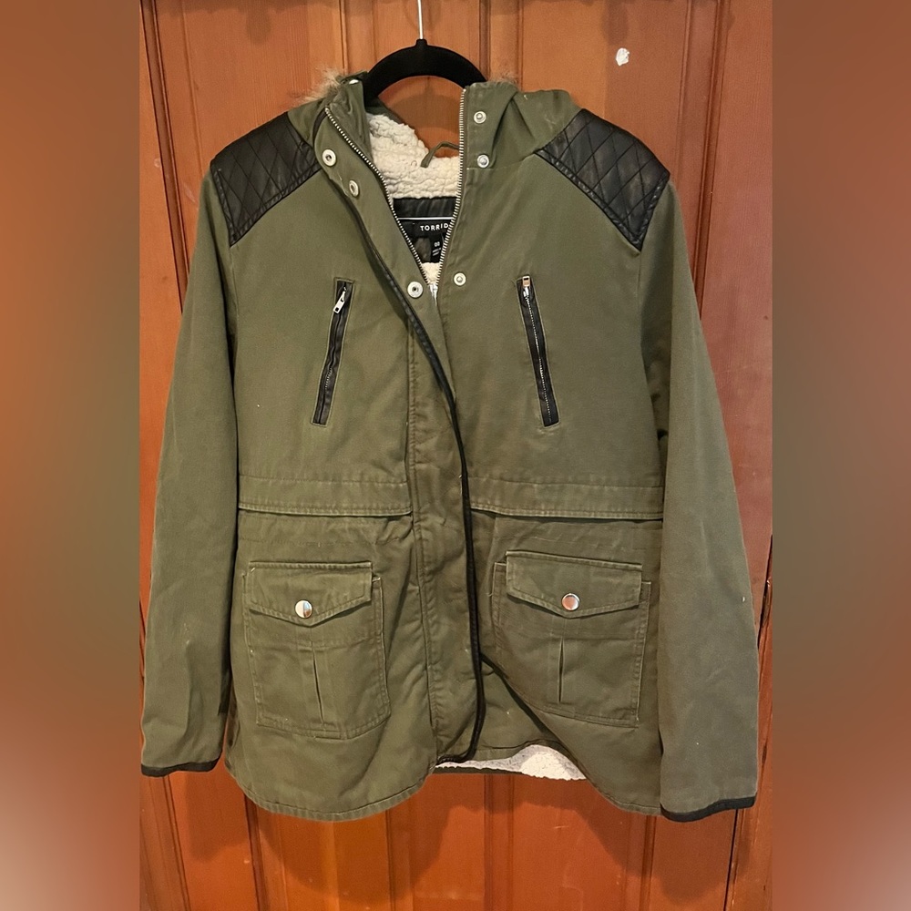 Torrid army green jacket ox